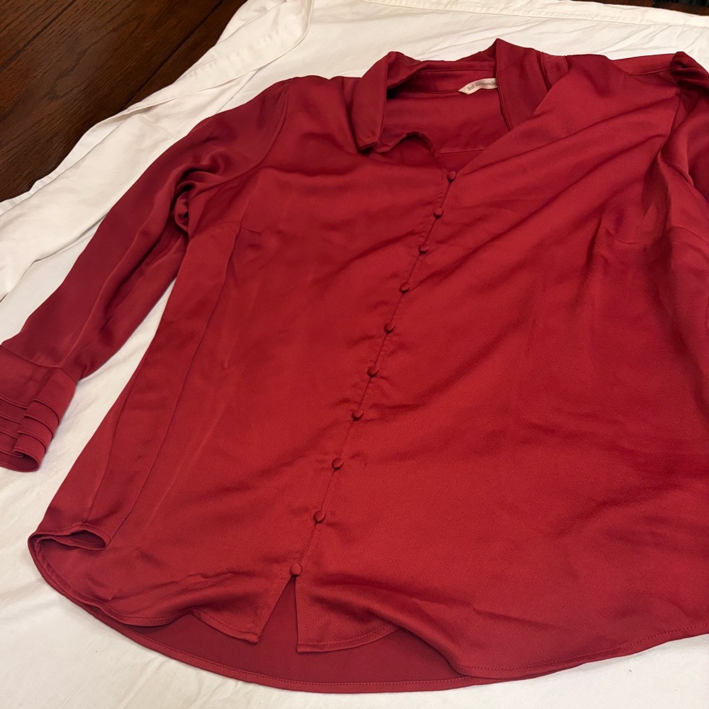 Elegant Red Women's Blouse